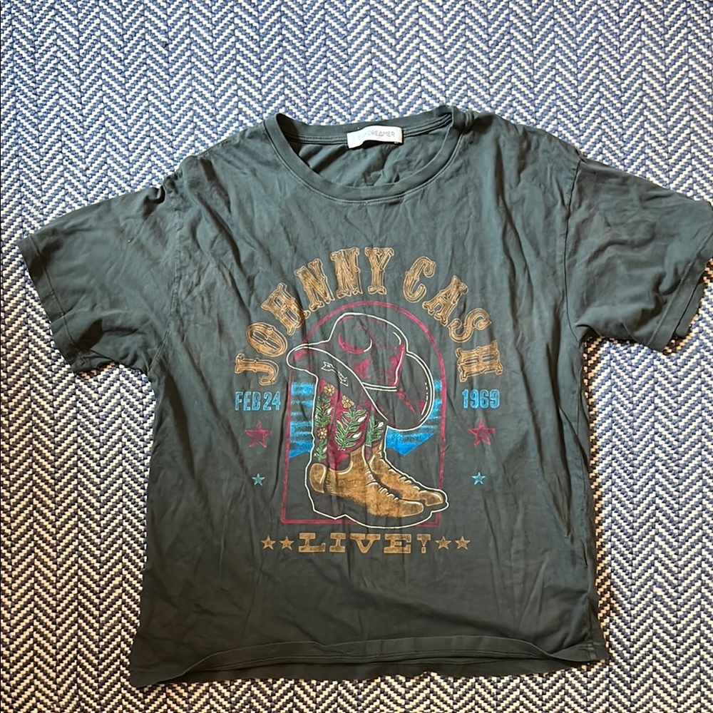 Daydreamer Dark Gray Johnny Cash Tee
